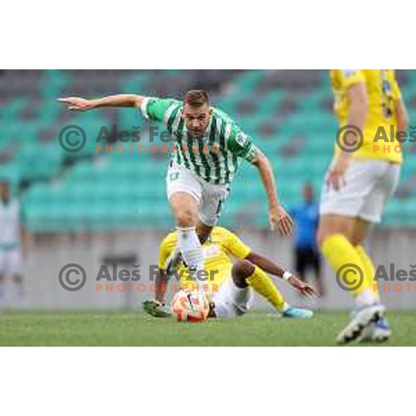 Timi Max Elsnik in action during Prva Liga Telemach 2022-2023 football match between Olimpija and Bravo in SRC Stozice, Ljubljana, Slovenia on July 31, 2022