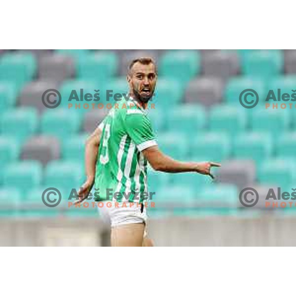 Mustafa Nukic in action during Prva Liga Telemach 2022-2023 football match between Olimpija and Bravo in SRC Stozice, Ljubljana, Slovenia on July 31, 2022