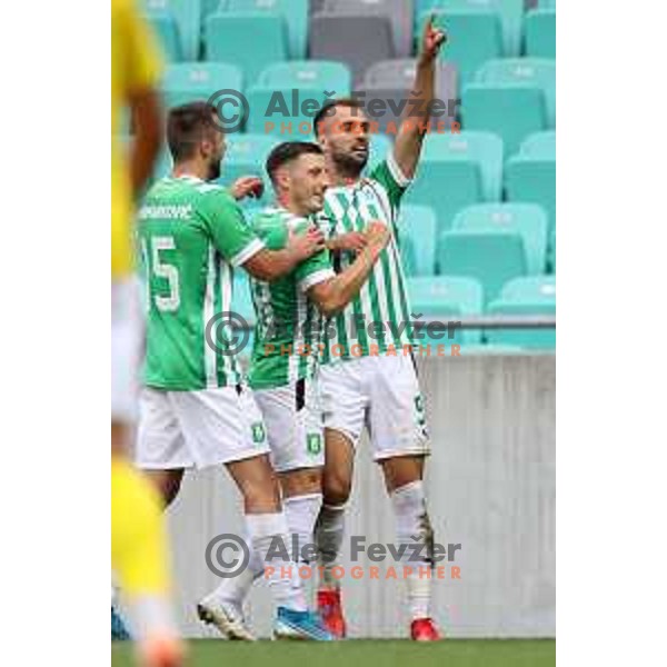 Mustafa Nukic in action during Prva Liga Telemach 2022-2023 football match between Olimpija and Bravo in SRC Stozice, Ljubljana, Slovenia on July 31, 2022