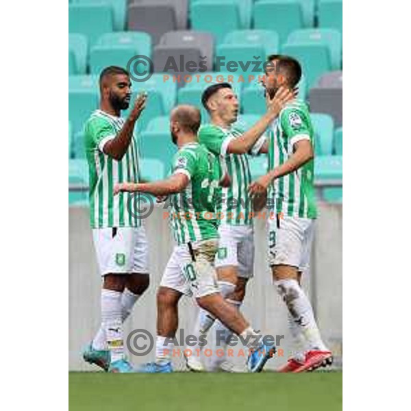 Mustafa Nukic in action during Prva Liga Telemach 2022-2023 football match between Olimpija and Bravo in SRC Stozice, Ljubljana, Slovenia on July 31, 2022