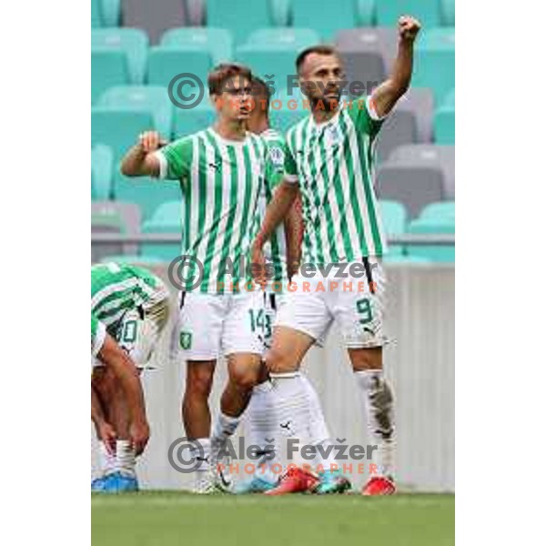 Mustafa Nukic in action during Prva Liga Telemach 2022-2023 football match between Olimpija and Bravo in SRC Stozice, Ljubljana, Slovenia on July 31, 2022
