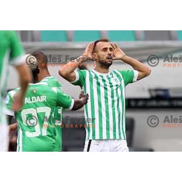Mustafa Nukic in action during Prva Liga Telemach 2022-2023 football match between Olimpija and Bravo in SRC Stozice, Ljubljana, Slovenia on July 31, 2022