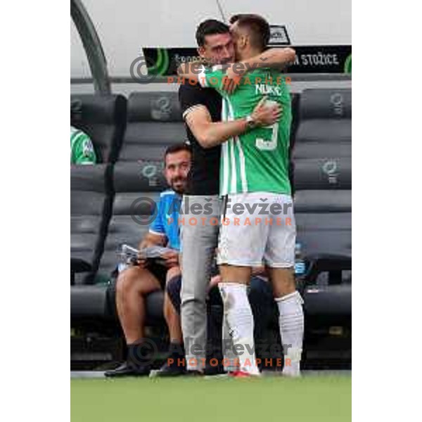 Mustafa Nukic in action during Prva Liga Telemach 2022-2023 football match between Olimpija and Bravo in SRC Stozice, Ljubljana, Slovenia on July 31, 2022