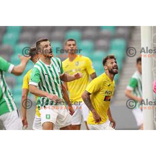 in action during Prva Liga Telemach 2022-2023 football match between Olimpija and Bravo in SRC Stozice, Ljubljana, Slovenia on July 31, 2022