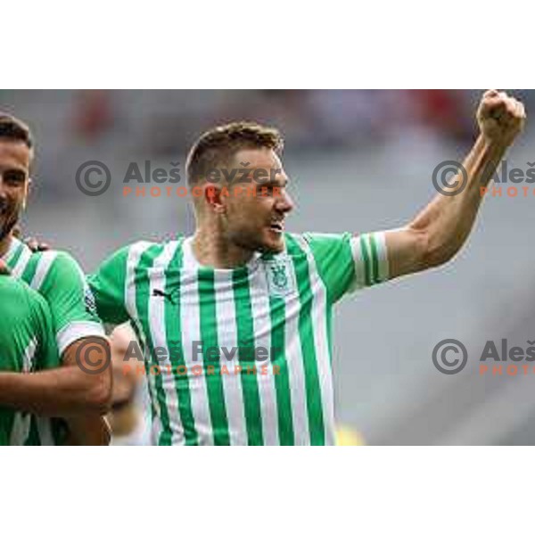 Timi Max Elsnik in action during Prva Liga Telemach 2022-2023 football match between Olimpija and Bravo in SRC Stozice, Ljubljana, Slovenia on July 31, 2022