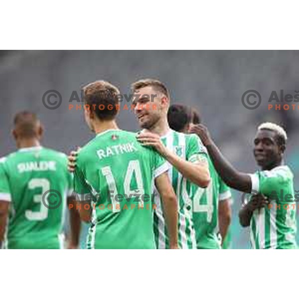 in action during Prva Liga Telemach 2022-2023 football match between Olimpija and Bravo in SRC Stozice, Ljubljana, Slovenia on July 31, 2022