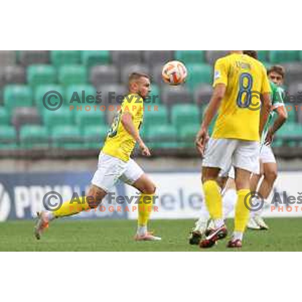 in action during Prva Liga Telemach 2022-2023 football match between Olimpija and Bravo in SRC Stozice, Ljubljana, Slovenia on July 31, 2022