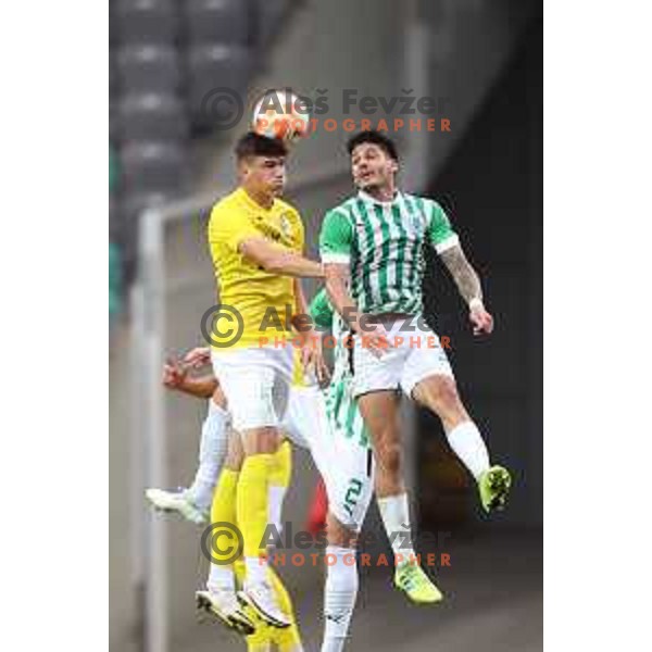 in action during Prva Liga Telemach 2022-2023 football match between Olimpija and Bravo in SRC Stozice, Ljubljana, Slovenia on July 31, 2022