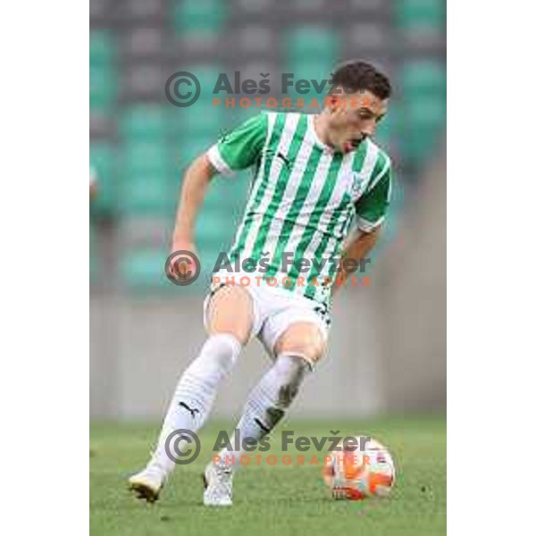 Mario Kvesic in action during Prva Liga Telemach 2022-2023 football match between Olimpija and Bravo in SRC Stozice, Ljubljana, Slovenia on July 31, 2022