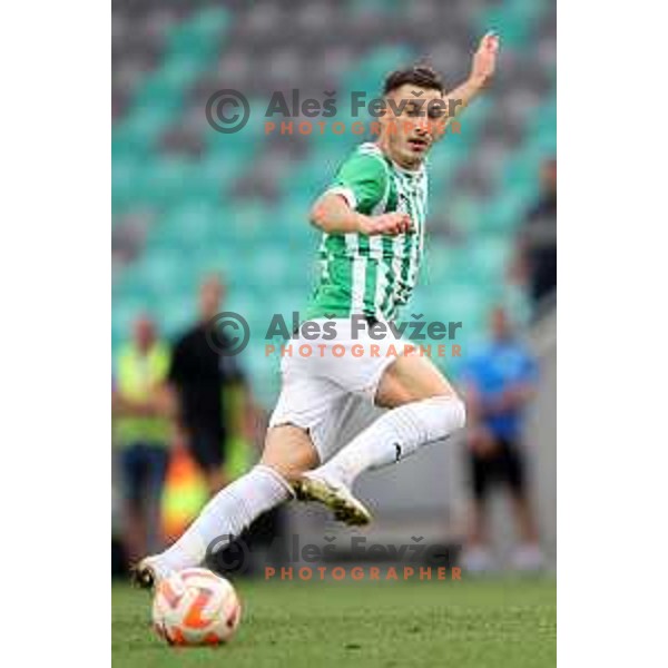 Mario Kvesic in action during Prva Liga Telemach 2022-2023 football match between Olimpija and Bravo in SRC Stozice, Ljubljana, Slovenia on July 31, 2022