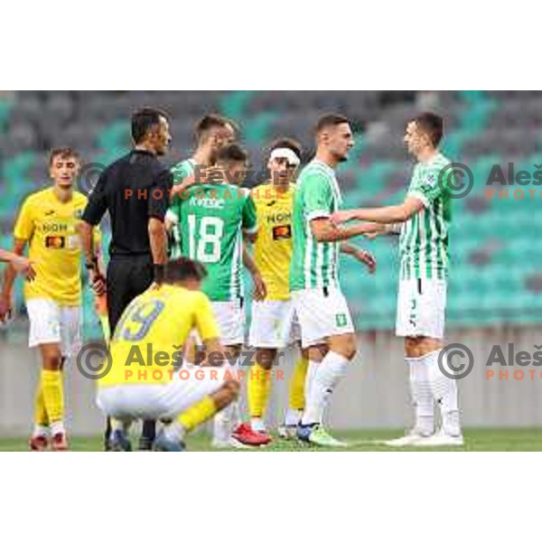 in action during Prva Liga Telemach 2022-2023 football match between Olimpija and Bravo in SRC Stozice, Ljubljana, Slovenia on July 31, 2022