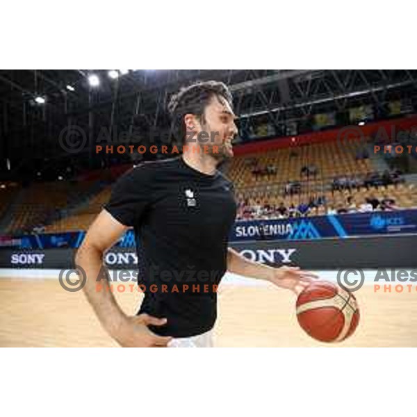 Mike Tobey during basketball friendly match between Slovenia and Netherlands in Arena Zlatorog, Celje, Slovenia on August 4, 2022