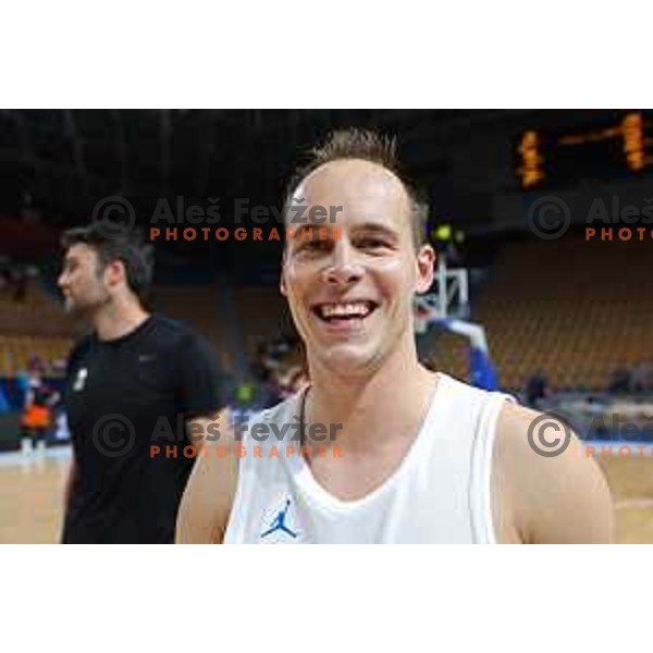 Klemen Prepelic in action during basketball friendly match between Slovenia and Netherlands in Arena Zlatorog, Celje, Slovenia on August 4, 2022