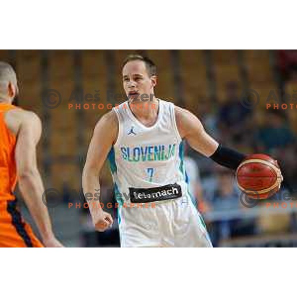 Klemen Prepelic in action during basketball friendly match between Slovenia and Netherlands in Arena Zlatorog, Celje, Slovenia on August 4, 2022