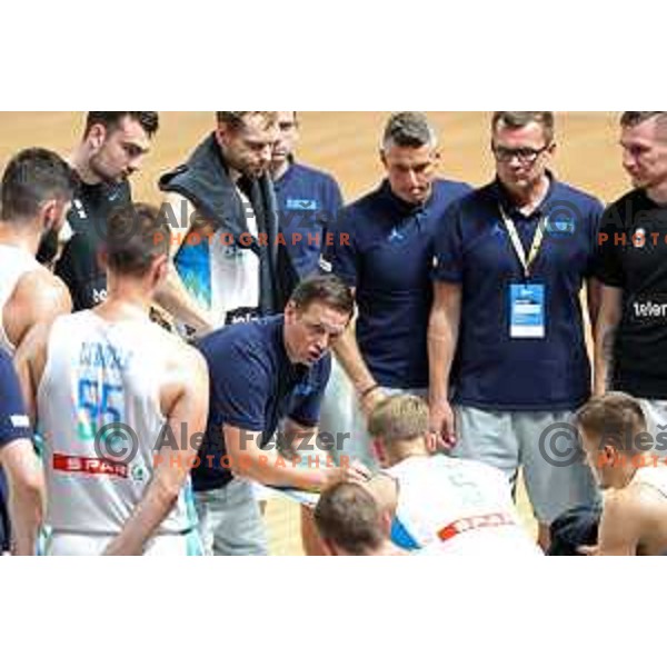 Aleksander Sekulic, head coach of Slovenia during basketball friendly match between Slovenia and Netherlands in Arena Zlatorog, Celje, Slovenia on August 4, 2022