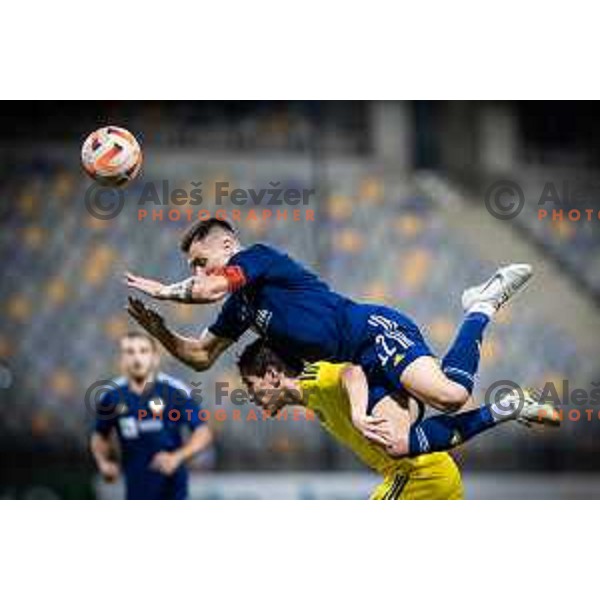 Gregor Sikosek in action during UEFA Europa League qualifier football match between Maribor and HJK Helsinski in Ljudski vrt, Maribor, Slovenia on August 4, 2022. Photo: Jure Banfi
