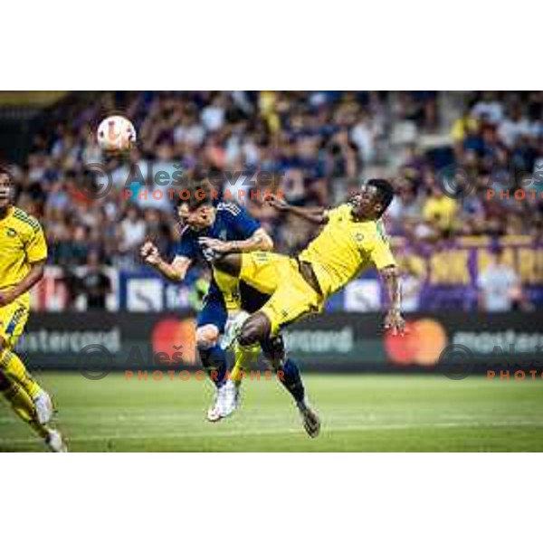 in action during UEFA Europa League qualifier football match between Maribor and HJK Helsinski in Ljudski vrt, Maribor, Slovenia on August 4, 2022. Photo: Jure Banfi