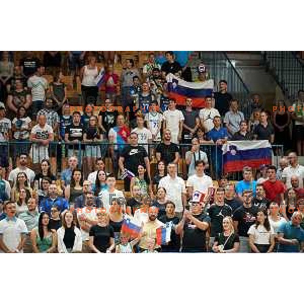 In action during basketball friendly match between Slovenia and Netherlands in Arena Zlatorog, Celje, Slovenia on August 4, 2022