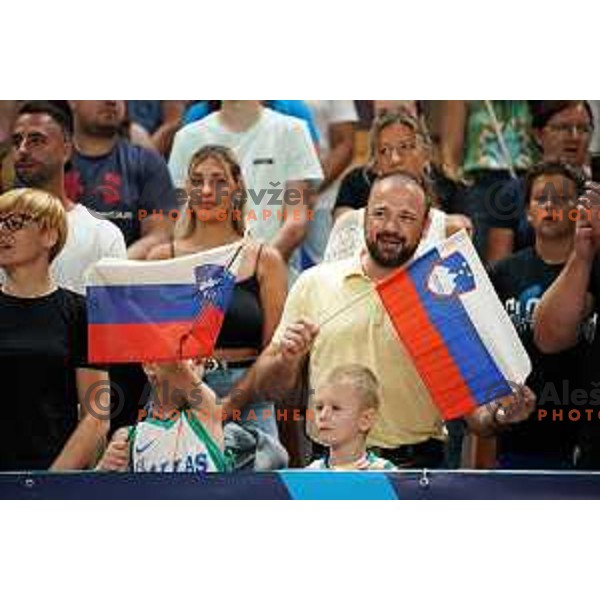 In action during basketball friendly match between Slovenia and Netherlands in Arena Zlatorog, Celje, Slovenia on August 4, 2022