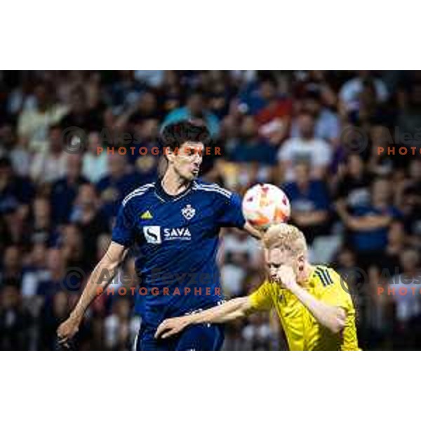 in action during UEFA Europa League qualifier football match between Maribor and HJK Helsinski in Ljudski vrt, Maribor, Slovenia on August 4, 2022. Photo: Jure Banfi