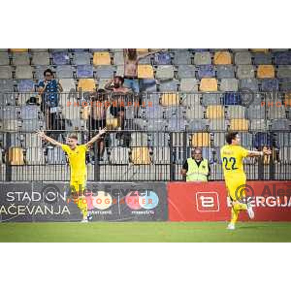 in action during UEFA Europa League qualifier football match between Maribor and HJK Helsinski in Ljudski vrt, Maribor, Slovenia on August 4, 2022. Photo: Jure Banfi