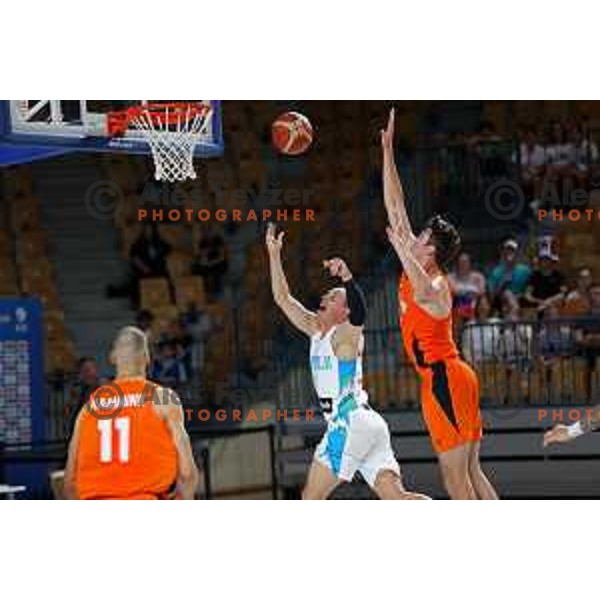 In action during basketball friendly match between Slovenia and Netherlands in Arena Zlatorog, Celje, Slovenia on August 4, 2022