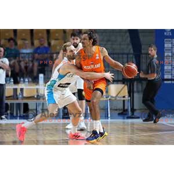 In action during basketball friendly match between Slovenia and Netherlands in Arena Zlatorog, Celje, Slovenia on August 4, 2022