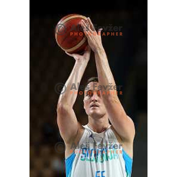 In action during basketball friendly match between Slovenia and Netherlands in Arena Zlatorog, Celje, Slovenia on August 4, 2022