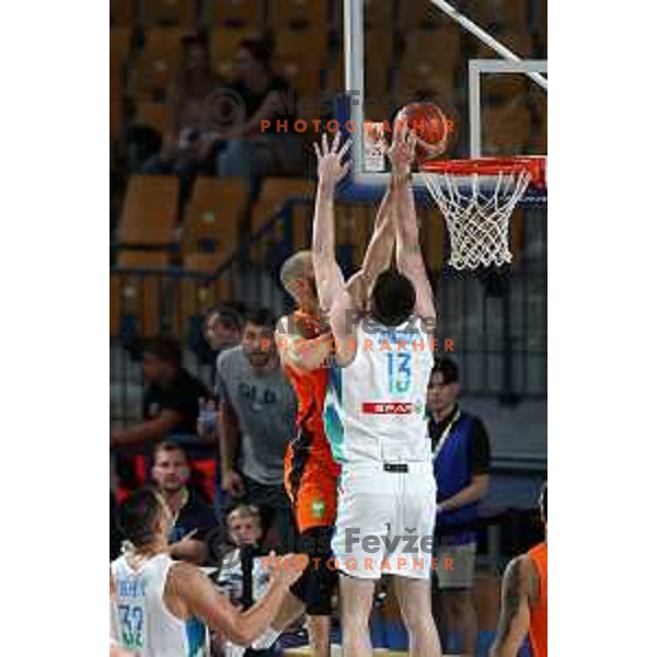 Robert Jurkovic in action during basketball friendly match between Slovenia and Netherlands in Arena Zlatorog, Celje, Slovenia on August 4, 2022