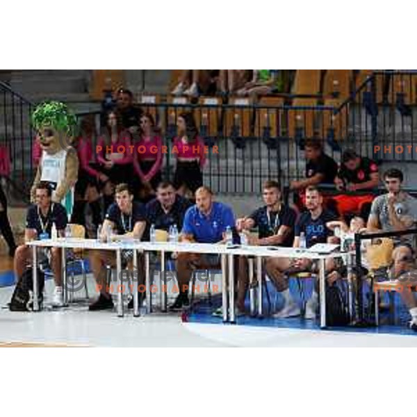 Vlatko Cancar, Marko Milic Edo Muric, Zoran Dragic and Mike Tobey during basketball friendly match between Slovenia and Netherlands in Arena Zlatorog, Celje, Slovenia on August 4, 2022