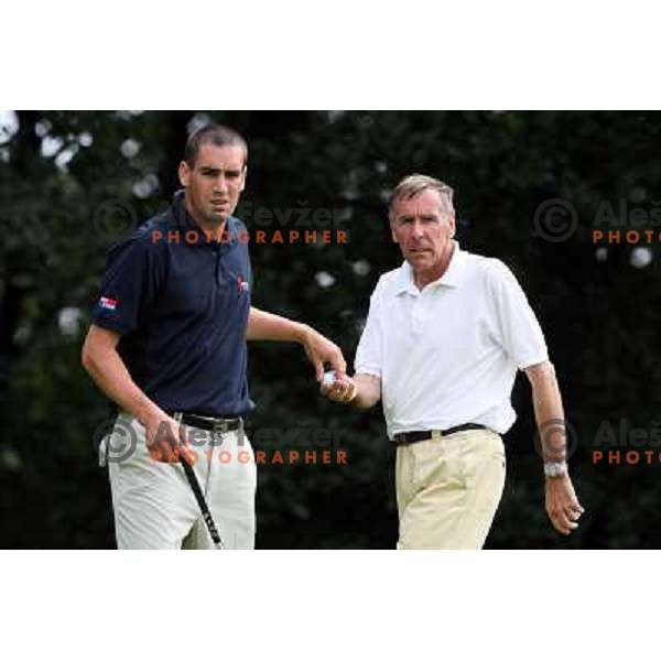 Miha Studen with his father during second day of Dobro Jutro Slovenia Open Alps Tour golf tournament, Ptuj 27.6.2008. Photo by Ales fevzer 
