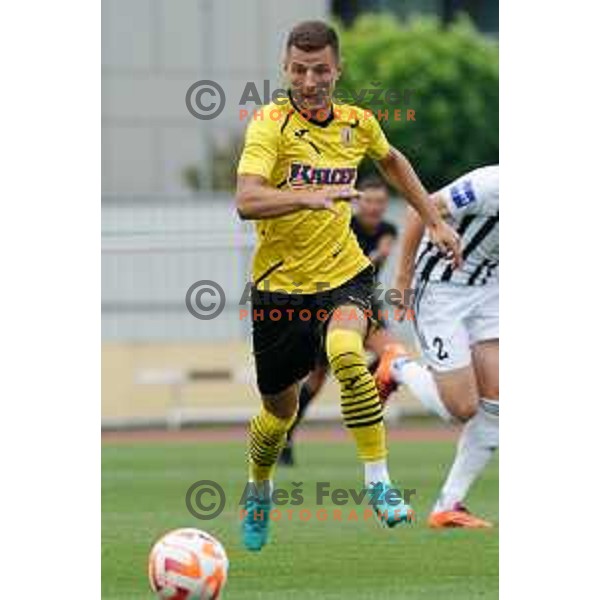 Nedim Hadzic in action during Prva Liga Telemach 2022-2023 football match between Kalcer Radomlje and Mura in Domzale, Slovenia on August 7, 2022
