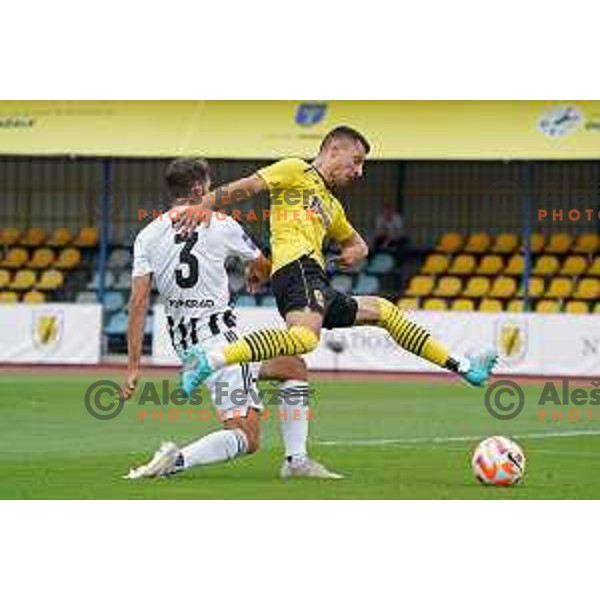Nedim Hadzic in action during Prva Liga Telemach 2022-2023 football match between Kalcer Radomlje and Mura in Domzale, Slovenia on August 7, 2022