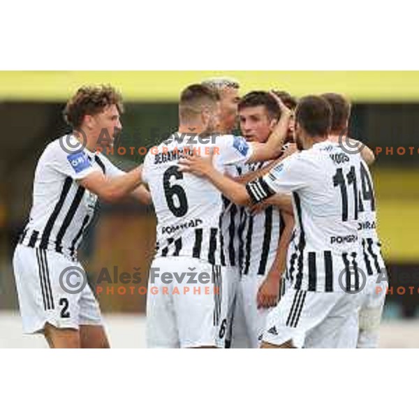 Mihael Klepac in action during Prva Liga Telemach 2022-2023 football match between Kalcer Radomlje and Mura in Domzale, Slovenia on August 7, 2022
