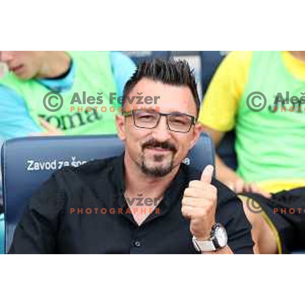 Nermin Basic in action during Prva Liga Telemach 2022-2023 football match between Kalcer Radomlje and Mura in Domzale, Slovenia on August 7, 2022