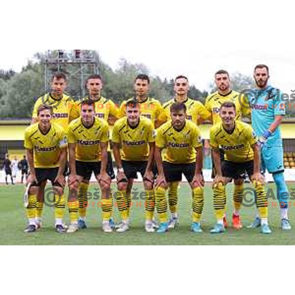 in action during Prva Liga Telemach 2022-2023 football match between Kalcer Radomlje and Mura in Domzale, Slovenia on August 7, 2022