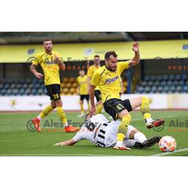 Francesco Tahiraj in action during Prva Liga Telemach 2022-2023 football match between Kalcer Radomlje and Mura in Domzale, Slovenia on August 7, 2022