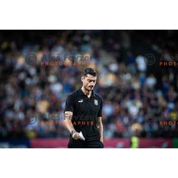 Albert Riera, head coach of Olimpija during Prva liga Telemach football match between Maribor and Olimpija in Ljudski vrt, Maribor, Slovenia on August 7, 2022. Photo: Jure Banfi