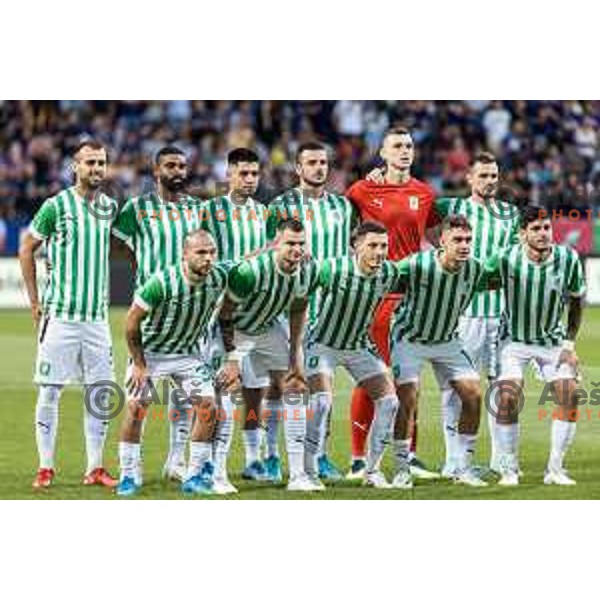 Olimpija starting eleven during Prva liga Telemach football match between Maribor and Olimpija in Ljudski vrt, Maribor, Slovenia on August 7, 2022. Photo: Jure Banfi