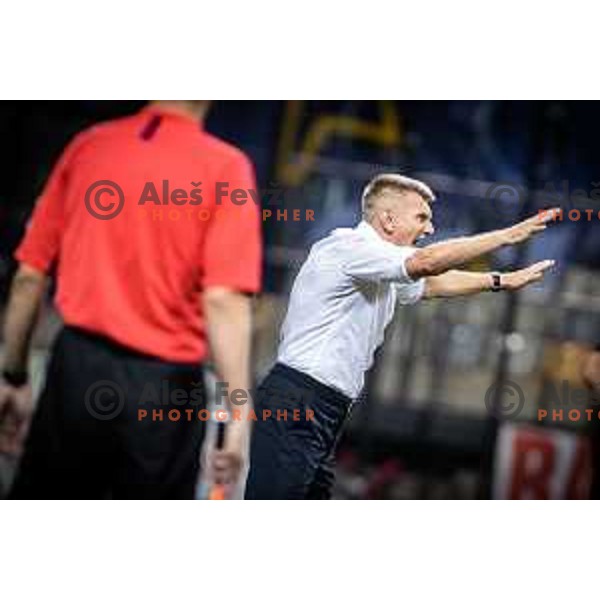 Radovan Karanovic, head coach of Maribor during Prva liga Telemach football match between Maribor and Olimpija in Ljudski vrt, Maribor, Slovenia on August 7, 2022. Photo: Jure Banfi