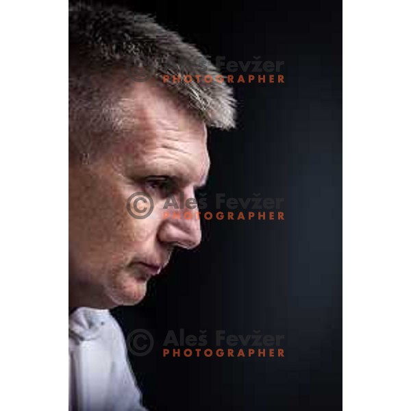 Radovan Karanovic, head coach of Maribor at the press conference during Prva liga Telemach football match between Maribor and Olimpija in Ljudski vrt, Maribor, Slovenia on August 7, 2022. Photo: Jure Banfi