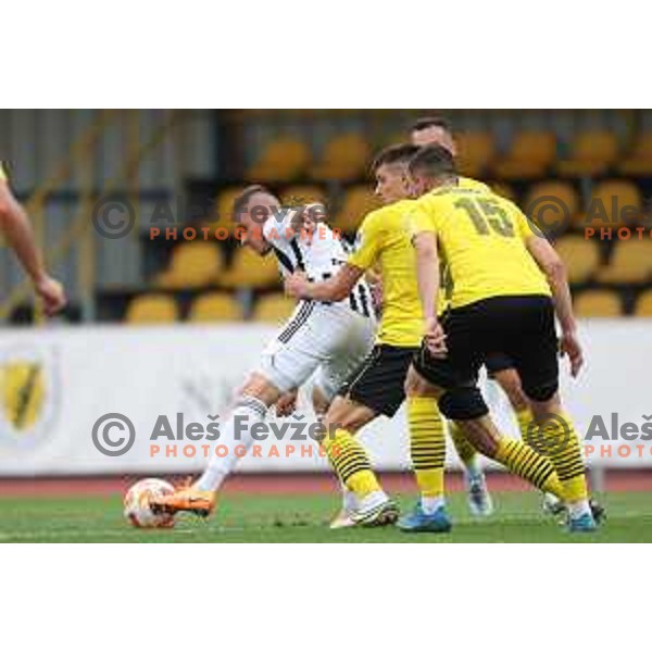 Luki Bobicanec in action during Prva Liga Telemach 2022-2023 football match between Kalcer Radomlje and Mura in Domzale, Slovenia on August 7, 2022