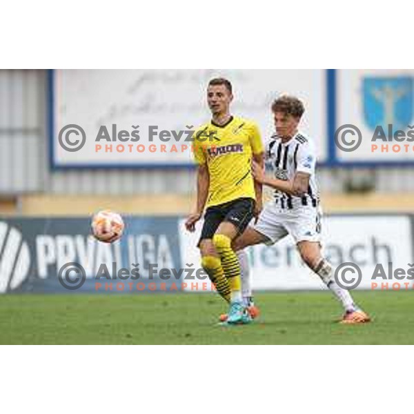 Kai Cipot in action during Prva Liga Telemach 2022-2023 football match between Kalcer Radomlje and Mura in Domzale, Slovenia on August 7, 2022