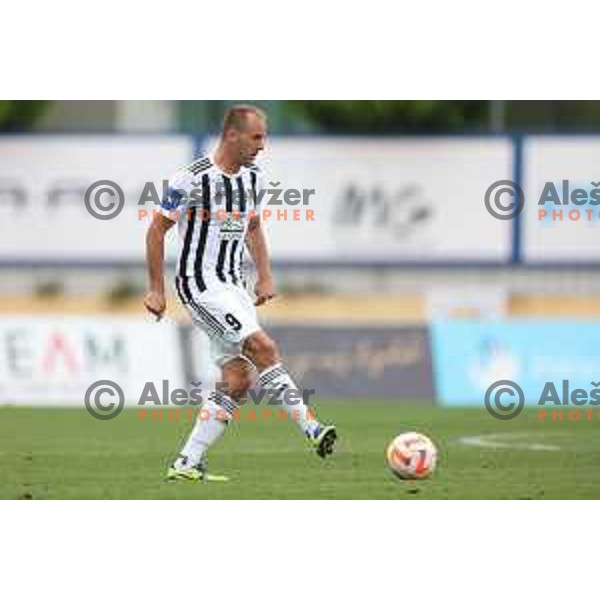 in action during Prva Liga Telemach 2022-2023 football match between Kalcer Radomlje and Mura in Domzale, Slovenia on August 7, 2022