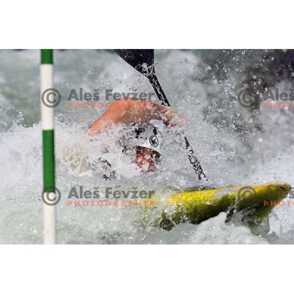 Peter Kauzer (SLO) at qualification run at ICF Kayak&Canoe Slalom World Cup in Tacen, Ljubljana, Slovenia 28.6.2008. Photo by Ales Fevzer 