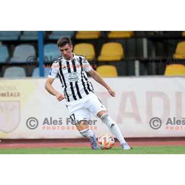 Mihael Klepac in action during Prva Liga Telemach 2022-2023 football match between Kalcer Radomlje and Mura in Domzale, Slovenia on August 7, 2022