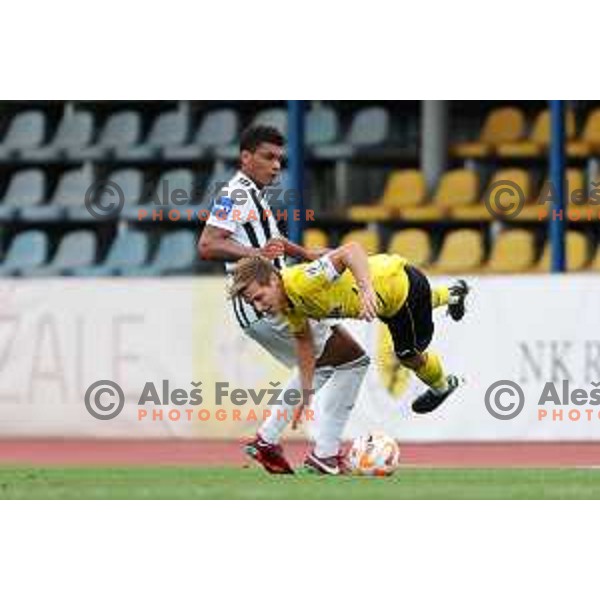 Luka Cerar in action during Prva Liga Telemach 2022-2023 football match between Kalcer Radomlje and Mura in Domzale, Slovenia on August 7, 2022