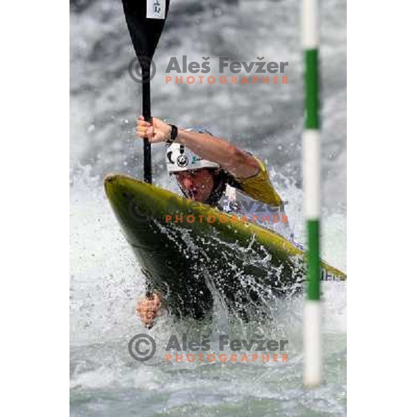 Peter Kauzer (SLO) at qualification run at ICF Kayak&Canoe Slalom World Cup in Tacen, Ljubljana, Slovenia 28.6.2008. Photo by Ales Fevzer 