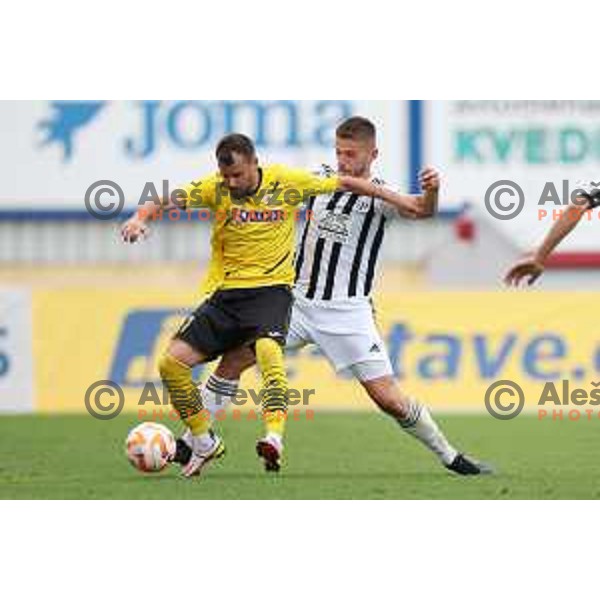 in action during Prva Liga Telemach 2022-2023 football match between Kalcer Radomlje and Mura in Domzale, Slovenia on August 7, 2022