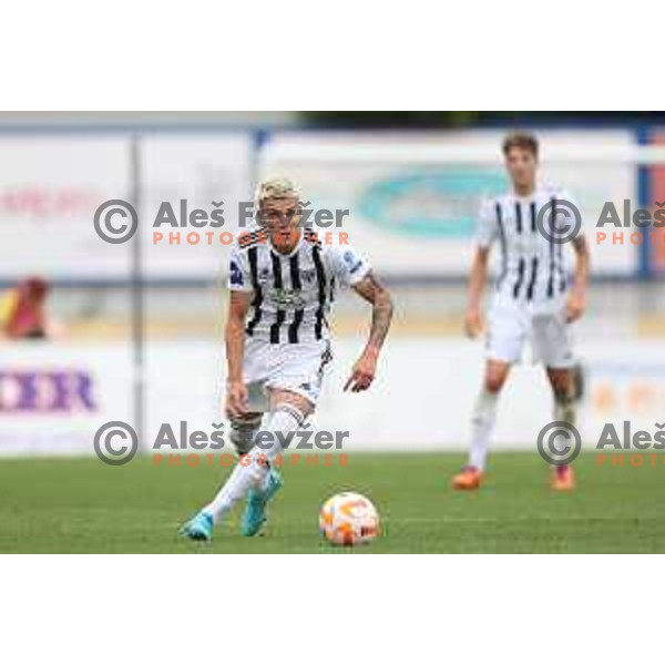 Tio Cipot in action during Prva Liga Telemach 2022-2023 football match between Kalcer Radomlje and Mura in Domzale, Slovenia on August 7, 2022